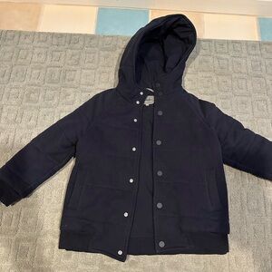 Il Gufo Dark Blue Hooded puffer winter coat